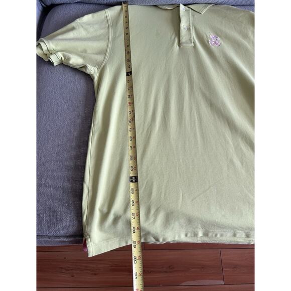 Psycho Bunny Pique Polo Lime Green Pink Logo Size 9 XXXL USA Pima cotton - Picture 14 of 15